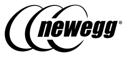 Newegg logo, black version, on a transparent background