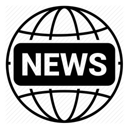 Newspaper logo, black icon version, on a transparent background