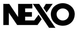 Nexo logo, black wordmark version, on a transparent background