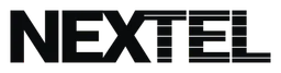 Logo da Nextel, versão logotipo preto, em fundo transparente