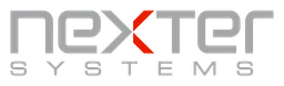 Nexter logo, monochrome wordmark version, on a transparent background