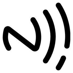 NFC logo, black icon version, on a transparent background