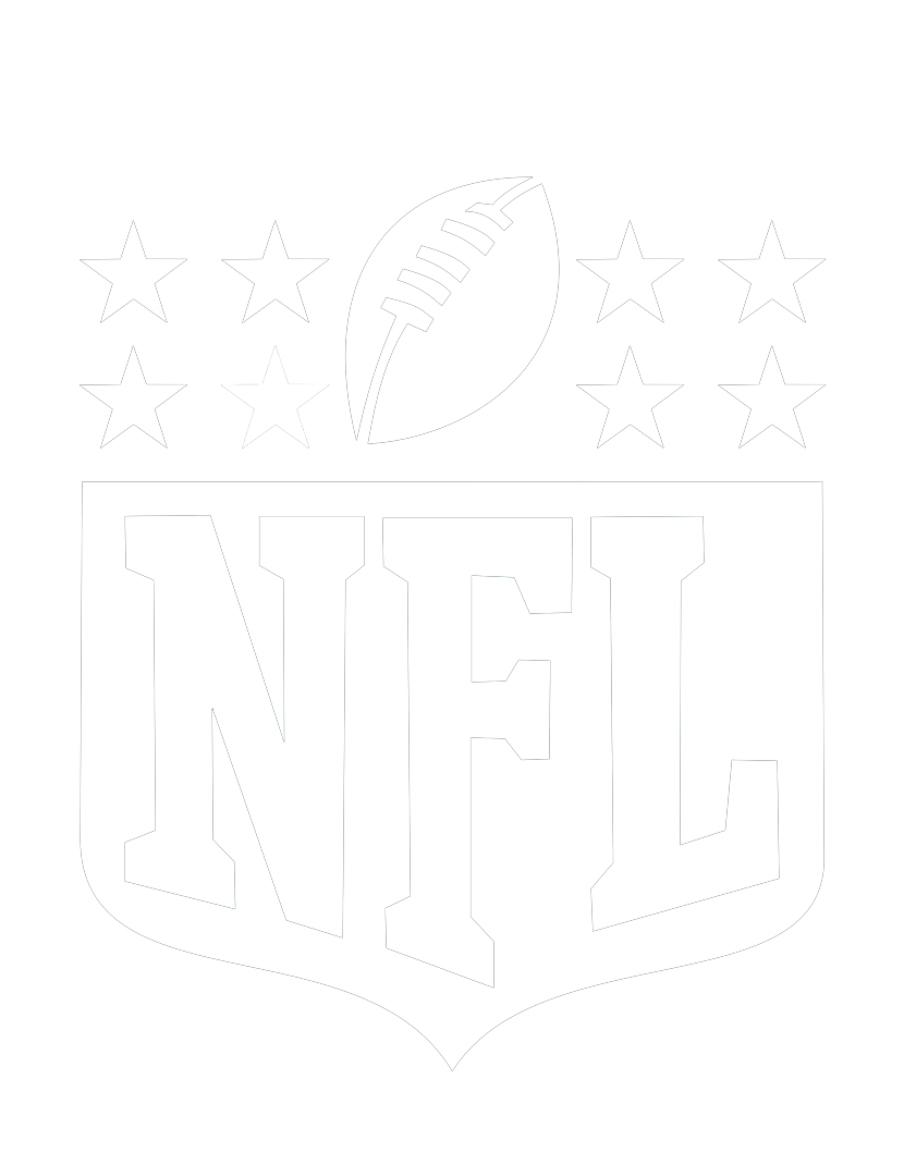 NFL logo, white version, on a transparent background