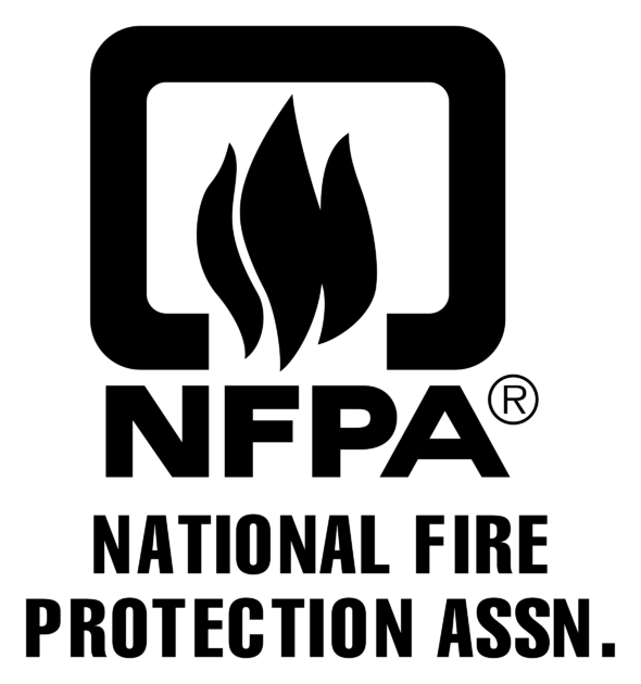 Nfpa logo, black icon version, on a transparent background
