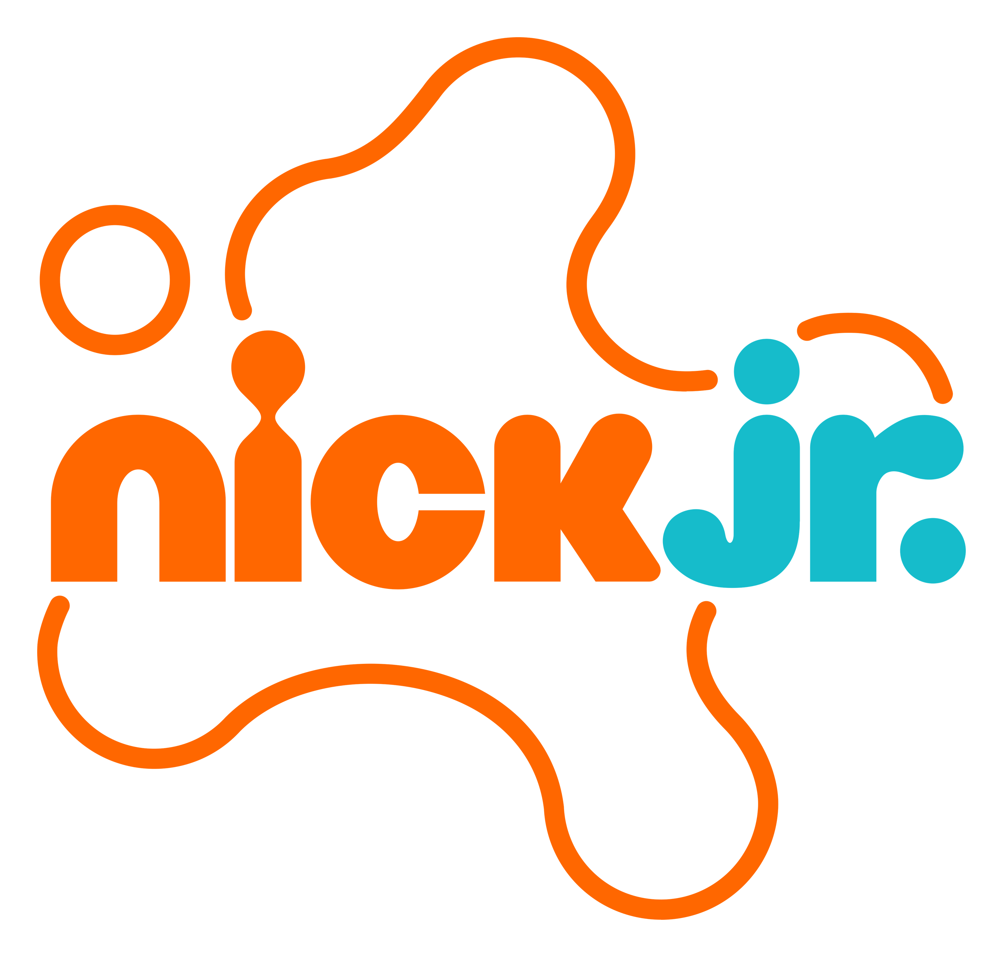 Nick JR logo on a transparent background