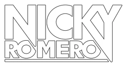 Nicky Romero logo, white version, on a transparent background