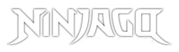 Logo Ninjago, version logotype blanc, sur fond transparent