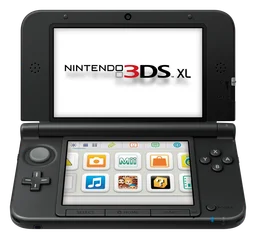 Nintendo 3ds logo, monochrome icon version, on a transparent background