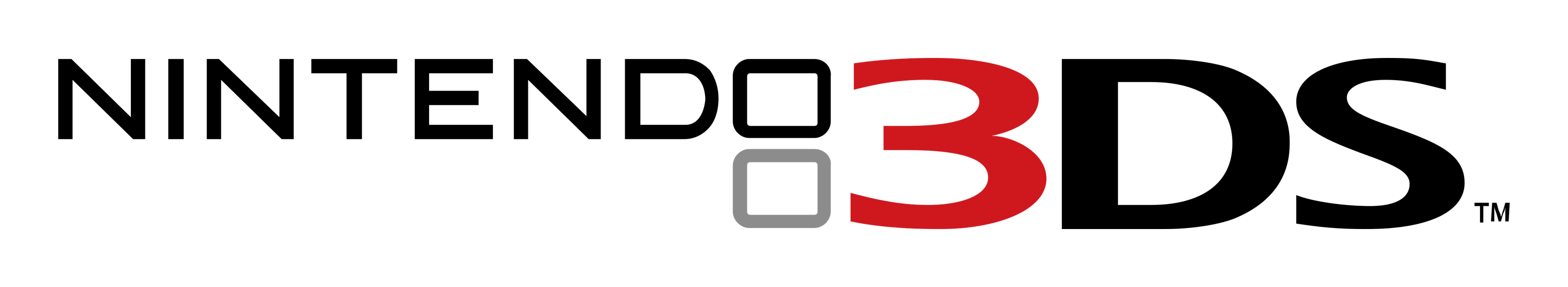 Nintendo 3ds logo on a transparent background