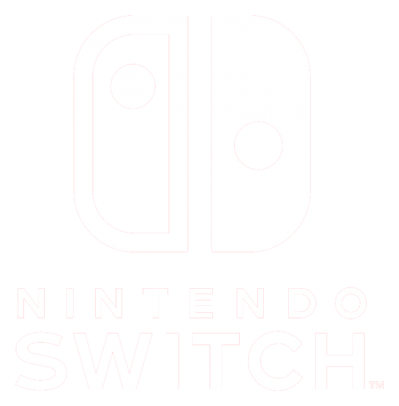Nintendo Switch logo, white icon version, on a transparent background