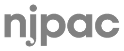 Njpac logo, monochrome wordmark version, on a transparent background