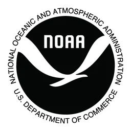 Noaa logo, monochrome icon version, on a transparent background