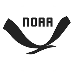 Noaa logo, white icon version, on a transparent background