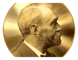 Nobel Prize logo, horizontal version, on a transparent background