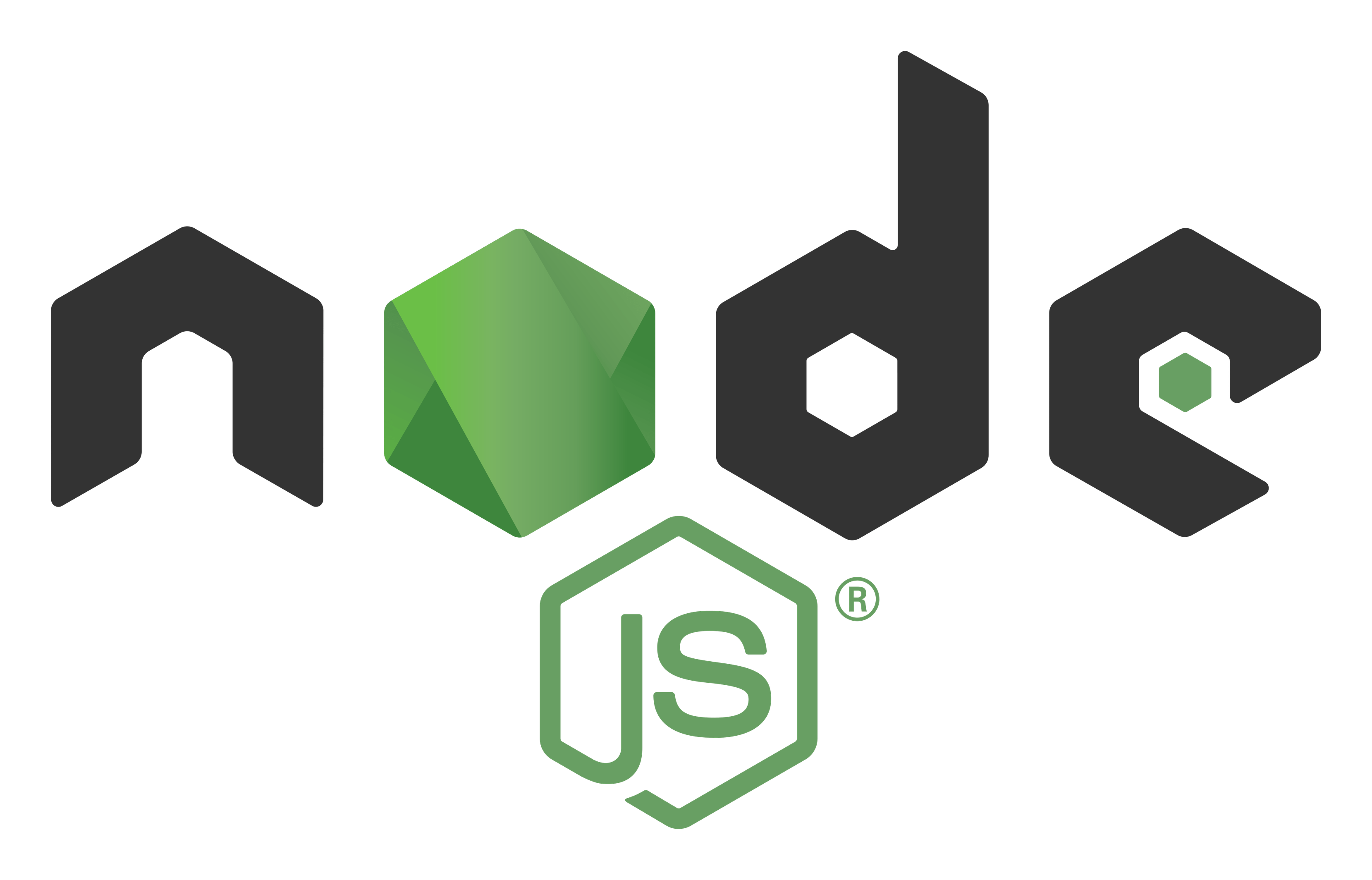 Node.js logo on a transparent background