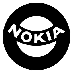 Nokia logo, black icon version, on a transparent background