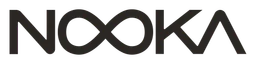 Nooka logo, black wordmark version, on a transparent background