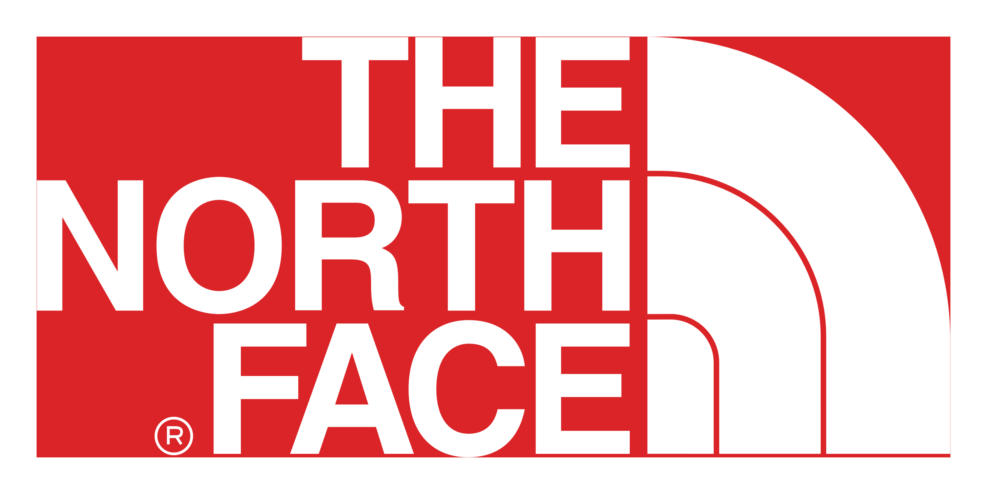 North Face logo on a transparent background