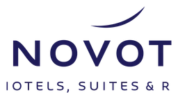 Novotel logo, horizontal version, on a transparent background