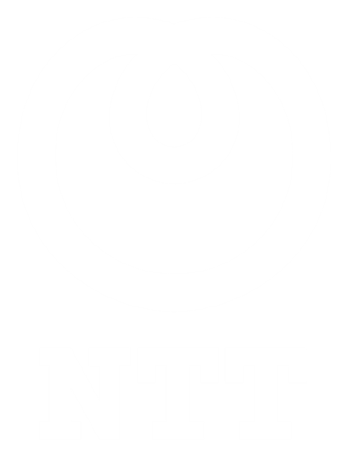 NTT logo, white version, on a transparent background