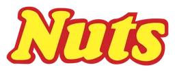 Nuts logo, wordmark version, on a transparent background