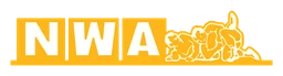 Nwa logo, wordmark version, on a transparent background