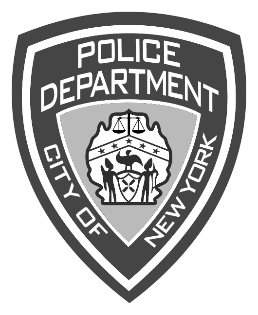 Nypd logo, monochrome icon version, on a transparent background