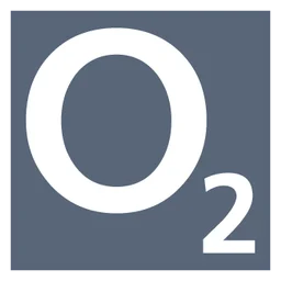 O2 logo, monochrome icon version, on a transparent background