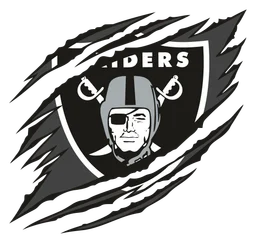 Oakland Raiders logo, black icon version, on a transparent background