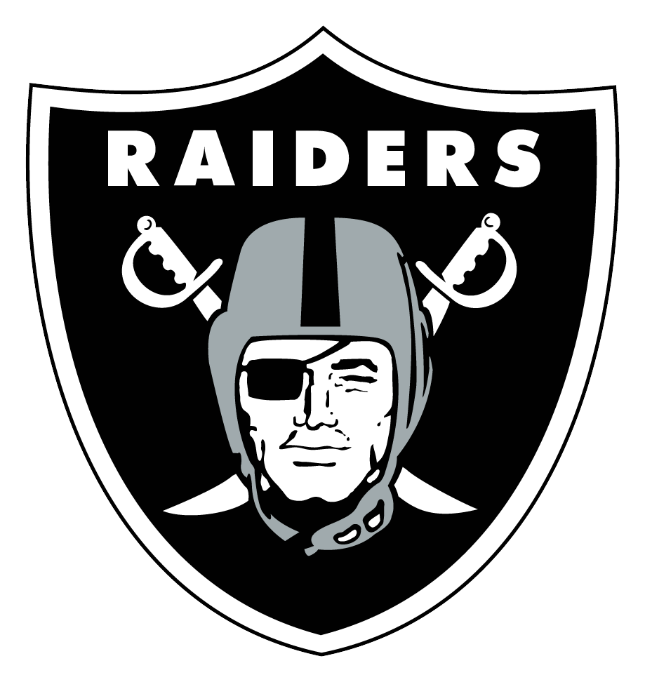 Oakland Raiders logo, monochrome icon version, on a transparent background