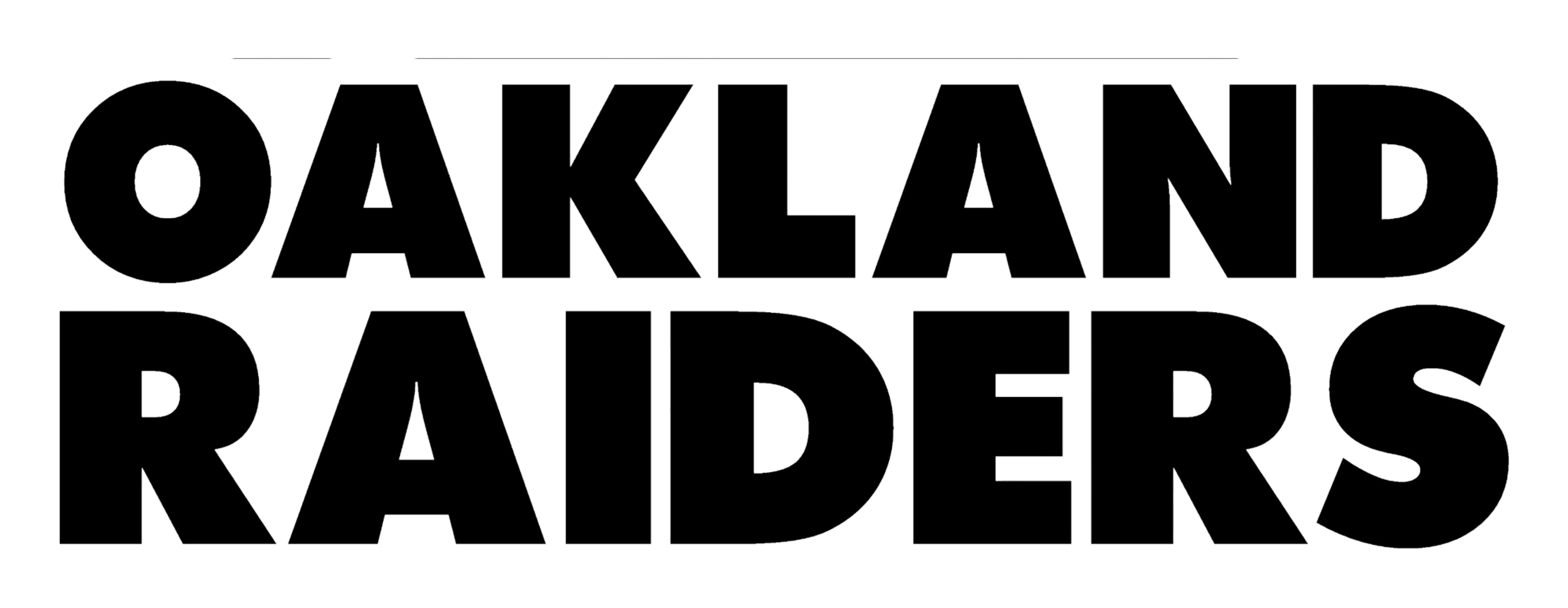 Oakland Raiders logo on a transparent background