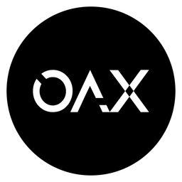 Oax logo, black icon version, on a transparent background