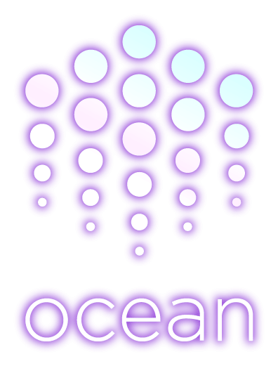Ocean Protocol logo, horizontal version, on a transparent background