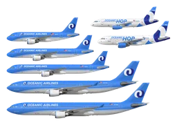 Oceanic Airlines logo, horizontal version, on a transparent background