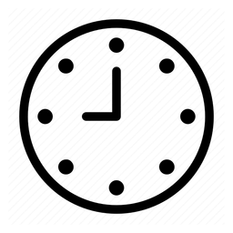 Oclock logo, black icon version, on a transparent background