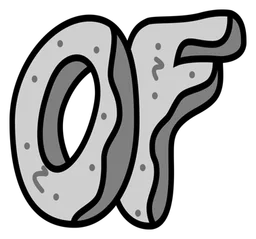 Odd Future logo, monochrome icon version, on a transparent background