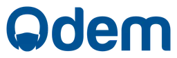 Odem logo, wordmark version, on a transparent background