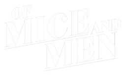 Of Mice and Men logo, white version, on a transparent background