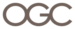 Ogc logo, monochrome wordmark version, on a transparent background