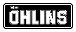 Ohlins logo, black wordmark version, on a transparent background