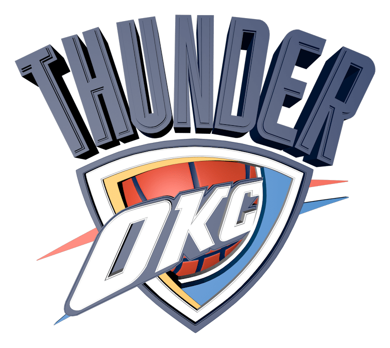 Okc Thunder logo on a transparent background