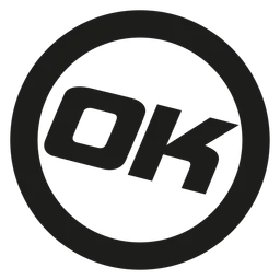 Okcash logo, black icon version, on a transparent background