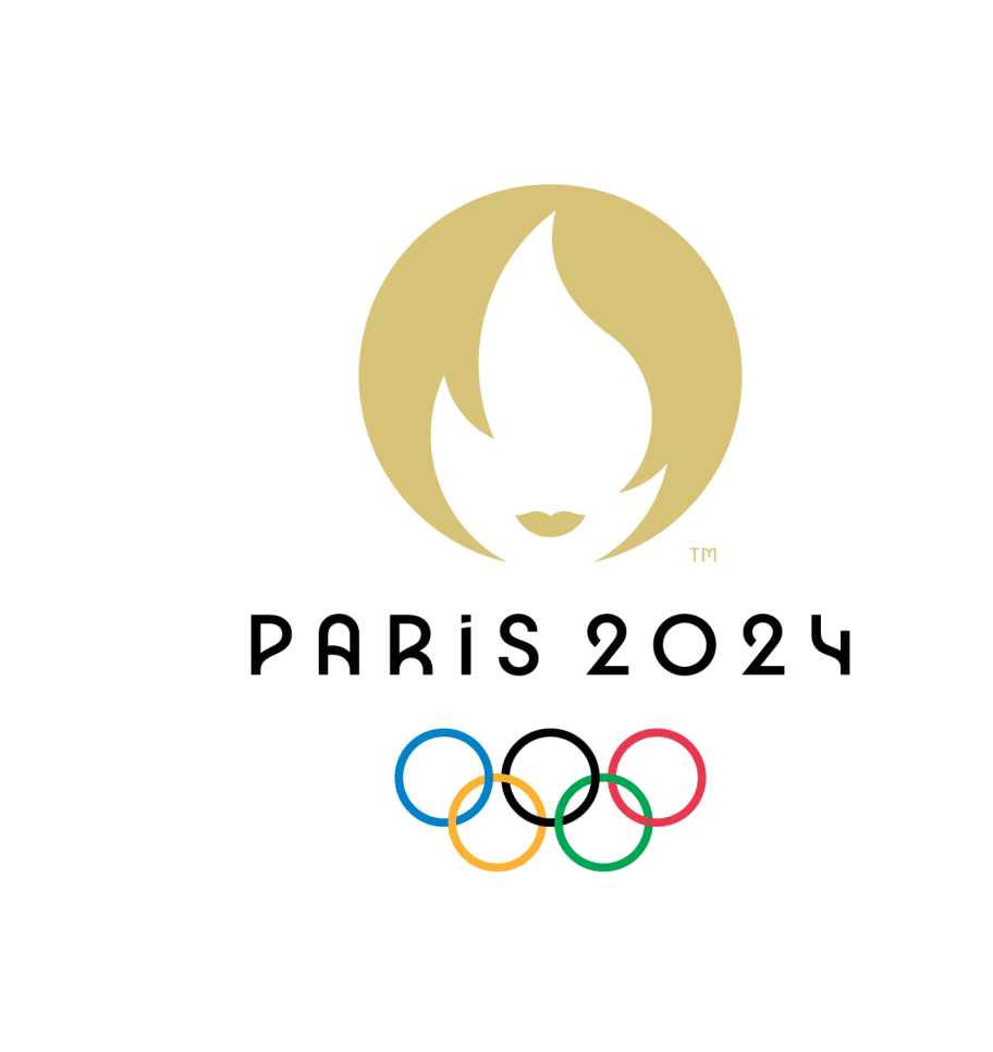 Olympics 2024 Paris logo, white icon version, on a transparent background