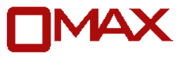Omax logo, wordmark version, on a transparent background