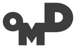 Omd logo, black version, on a transparent background