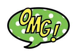 Omg logo, horizontal version, on a transparent background