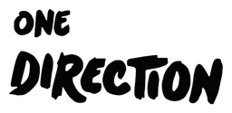 One Direction logo, black version, on a transparent background