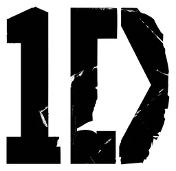 One Direction logo, black icon version, on a transparent background