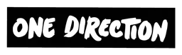One Direction logo, black wordmark version, on a transparent background