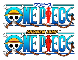 One Piece logo, horizontal version, on a transparent background